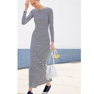 New J. Crew size 2 Striped Cotton Maxi Dress